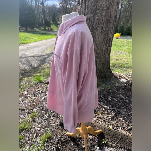 RED HOT PLUS WOMENS 24W PINK BUTTON DOWN SHIRT - Picture 3 of 7